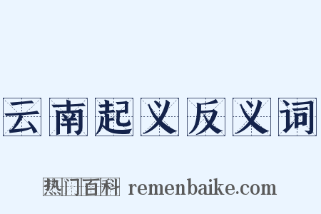 云南起义反义词是什么意思的图片